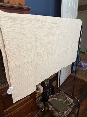 Cream Gauze Quilted Baby Blanket123